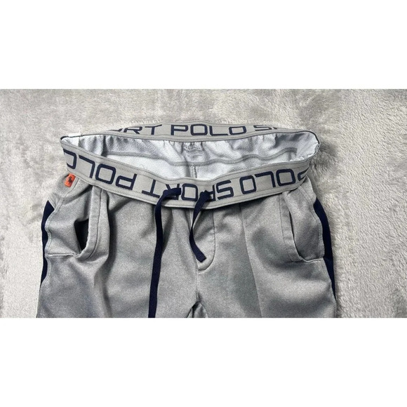 Vintage Polo Sport Gray Striped Mens Medium Thermo Vent Jogger Track Pants - Picture 5 of 15